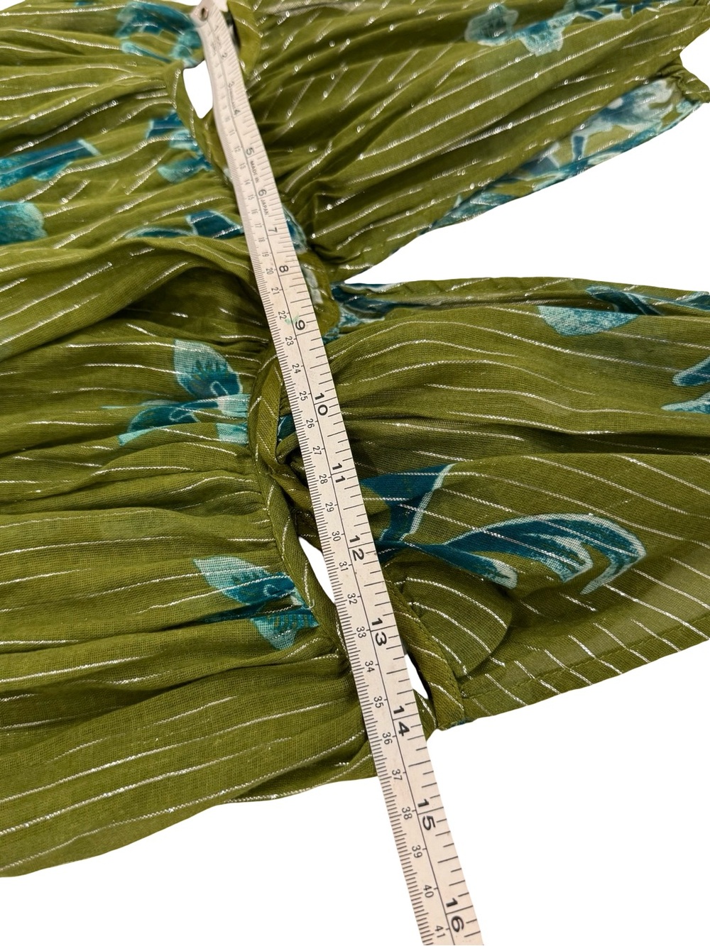 Anthropologie Green Floral Halter Maxi Dress - Picture 8 of 16